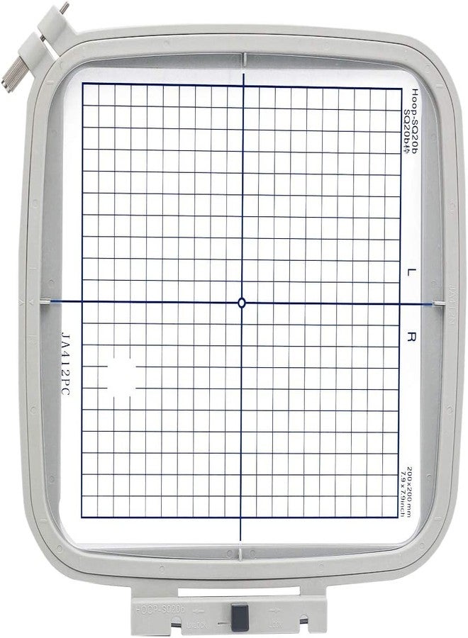 طوق تطريز Embroidex SQ20B لماكينات Janome Memory Craft MC 500E 400E 550E Elna Expressive #864412001 7.9 بوصة × 7.9 بوصة (200 مم × 200 مم)